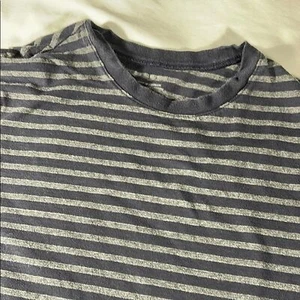 T-shirt Banana Republic uomo grigio navy righe orizzontali manica lunga - taglia L - Foto 1 di 8