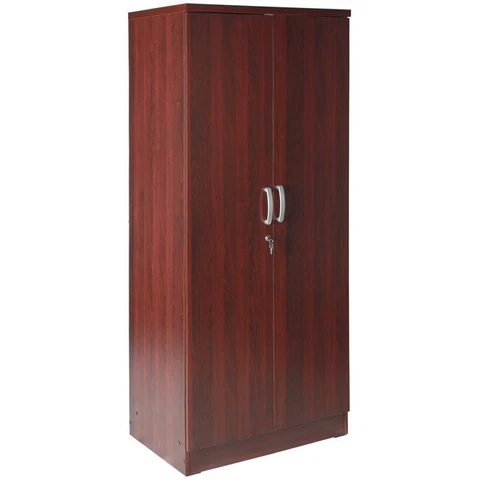 Better Home Products Harmony Wood Two Door Armoire Wardrobe Cabinet in Mahogany Cover
