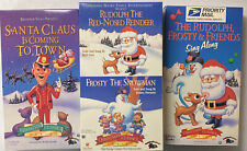 4 Classic Christmas VHS - Rudolph, Frosty the Snowman, Santa Claus is Coming