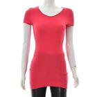 Tommy Hilfiger Womens Cap Sleeve Stretch Tunic T-Shirt Size 10 Pink Authentic