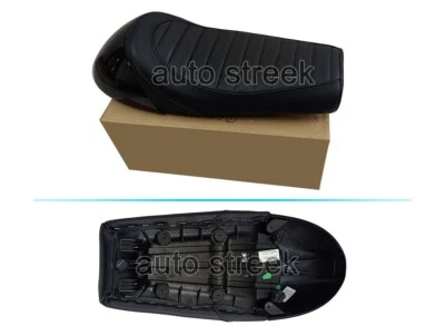 Adapté Pour Royal Enfield Gt & Intercepteur 650 D2 Cuir Simple Siège & Noir Col - Photo 1/4