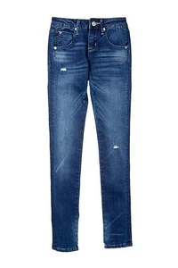 HUDSON KIDS GIRLS JEANS COLLIN SKINNY FLAP TRIANGLE POCKET BLUE BELL SIZE 10 - Picture 1 of 2