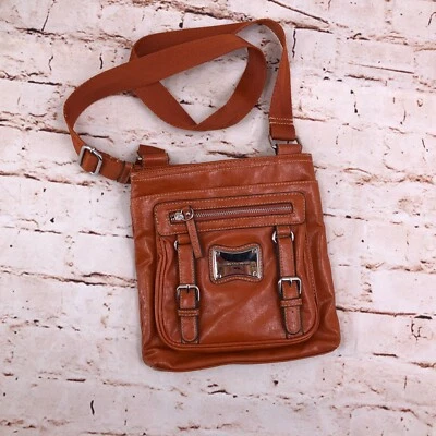 Franco Sarto Womens Purse Shoulder Bag Leather Rusty Orange Medium 10"x 10" x 2" - Image 1 of 4