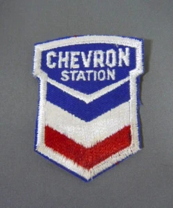 CHEVRON Station Embroidered Sew - On Uniform-Jacket Patch 2.50" x 1.75" Vintage - Picture 1 of 2