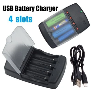 Battery Charger For Rechargeable Battery AA AAA 1.5V Alkaline Battery - Picture 1 of 12