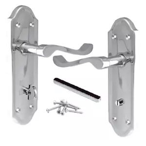 Ashford Türgriffe Badezimmer WC WC WC Türgriffe, Paar Chrom 168 mm x 47 mm - Bild 1 von 7