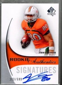 B2917- 2010 SP Authentic #171 Jimmy Graham RC Auto /599 SAMPLE PIC - Picture 1 of 2