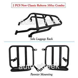 Fit For Royal Enfield Classic Reborn 350 Pannier Mounting & Solo Luggage Rack - Imagen 1 de 4