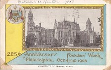 Philadelphia, PA -University of Pennsylvania - FOUNDERS WEEK 1908 - City Seal