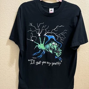 Vintage 90s Wicked Witch "I'll Get You My Pretty" Wizard of Oz Parody Tee Herren Gr. L - Bild 1 von 5