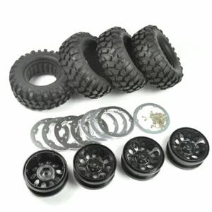 4x 1/10 Crawler 96mm Reifensatz Beadlock Räder Reifen für RC4WD für D90 für CC01 - Bild 1 von 5