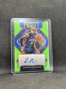 2021 Panini Select Richard Hamilton Signatures Neon Green Prizms Auto #29/99 - Picture 1 of 6