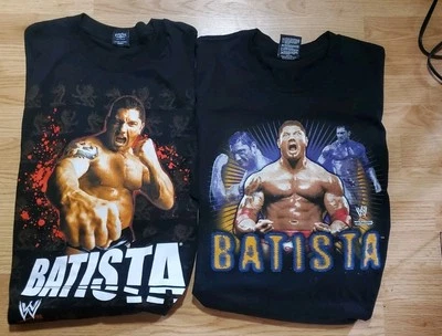 WWE Batista T Shirt Lot Sz 2XL Deadstock Rare Vtg Y2K 2002   HHH Ric Flair WWF  - Image 1 of 4