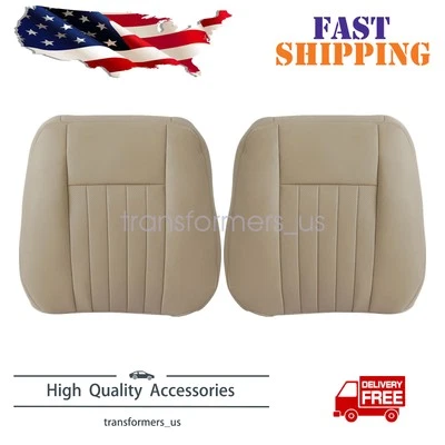 For 2003-2006 Lincoln Navigator Driver Passenger Top Perf Leather Seat Cover Tan - Image 1 of 4