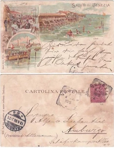 VENEZIA LIDO - SALUTI DA.. - VIAGG. 1898 -86960- - Imagen 1 de 1
