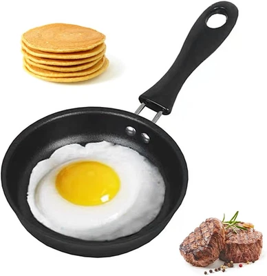 Mini sartén, 12 cm, sartén antiadherente, sartén para huevos fritos con asa, res - Photo 1/4