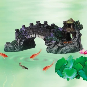 Bridge Rockery Fake Landscaping Resin Aquarium Ornaments Fish Tank Ornament - Picture 1 of 12