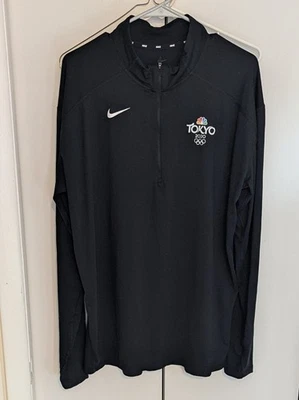 Pulôver Nike Dri-Fit Element 1/4 zíper Olimpíadas de Tóquio 2020 Masculino Tamanho XL Preto - Imagem 1 de 4