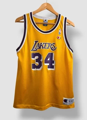 Vintage Champion Los Angeles Lakers Jersey Youth XL 18/20 NBA Shaquille O'Neal - Image 1 of 4