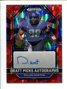 2023 Panini Prizm DP Auto Autographs - Red Ice Prizm #DPA-DYH - Dylan Horton 🏈 - Picture 1 of 3