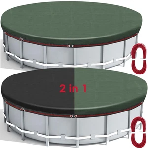 Pool-Abdeckung Abdeck-Plane rund Winter Poolfolie Abdeckplane UV Schutz 200g/m² - Bild 1 von 23