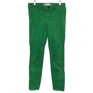 Jeans donna Abercrombie & Fitch verde elasticizzato gamba dritta taglia 4 - Foto 1 di 3
