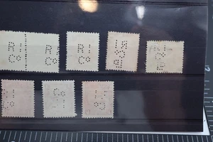 NEW ZEALAND PERFIN LOT RICO RI CO LTD LD R.I. CO ROYAL INSURANCE VARIOUS STAMPS - Picture 1 of 1