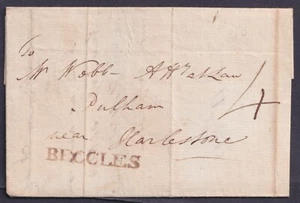 Suffolk PH 1793 Very Fine BECCLES SK15 to Pulham Harlestone Contents VGU - Picture 1 of 2