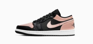 Nike Air Jordan 1 Low Crimson Tint Pink Black 553558 553560 034 GS Uomo 4Y-8.5 - Foto 1 di 5