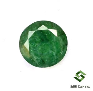 1.70 CTS Certified Natural Emerald Round Cut 7.50 mm Faceted Deep Green Gemstone - Picture 1 of 5