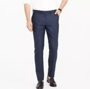 J. Crew 30x32 Bowery Dress Pant Stretch Chino Navy Blue - Picture 1 of 5