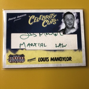 2011 Americana Celebrity Cuts Cut Signatures 15/30 Louis Mandylor #66.2 Auto