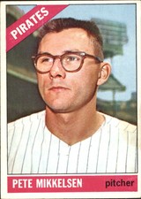 1966 Topps Pittsburgh Pirates Baseball Card #248 Pete Mikkelsen - VG