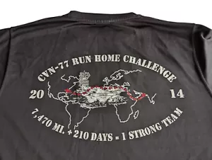 2014 CVN-77 Run Home Challenge USS George W Bush Flugzeugträger T-Shirt Large - Bild 1 von 9