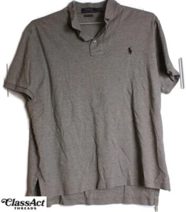 Polo Ralph Lauren grande grigia pony pima cotone soft touch uomo taglia L - Foto 1 di 4
