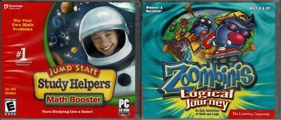 Zoombinis Logical Journey & Jumpstart Math Booster Pc New XP Math Made Fun - Image 1 of 2