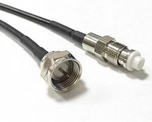 F-type Male to FME female jack connector adapter cable RG174 20cm 8inch NEW Goo - Picture 1 of 1