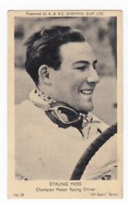 STIRLING MOSS Rookie Card 1954-55 A&BC All Sports Series Card #29 FORMULA 1