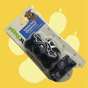 Pet Shoppe Dog Waste Bag Dispenser & 2 Rolls of 15 Bags Black NEW - Picture 1 of 2
