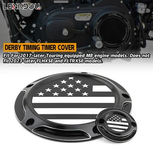 US Flag Engine Derby Timing Timer Cover For M8 Harley Trike Touring Street Glide - Picture 1 of 7