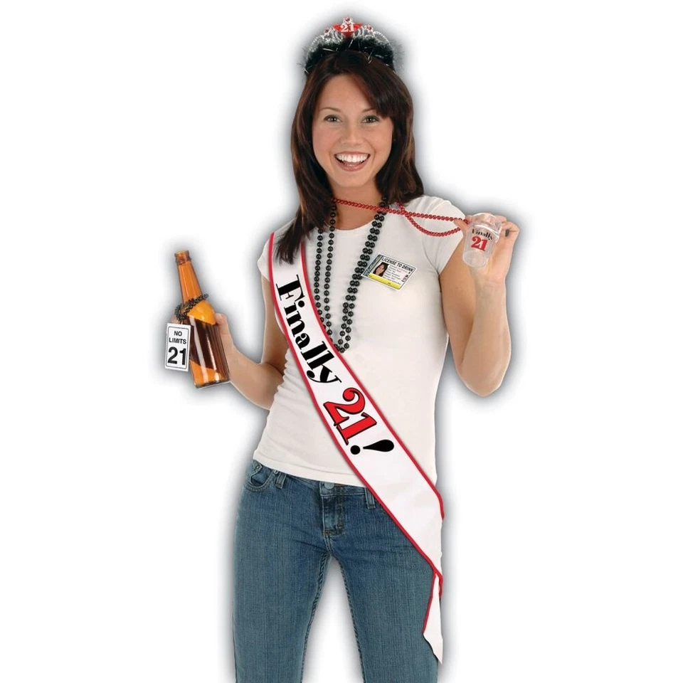 ¡Por fin 21! Faja de satén Foto 1 de 1