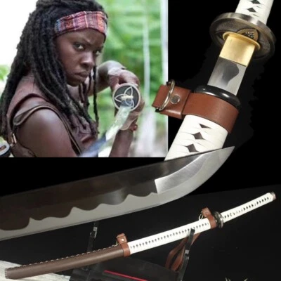 The walking Dead Sword-Michonne's Katana Sharp High Manganese Steel Blade Battle - Image 1 of 4