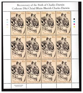 2009 Ireland Bicentenary of the Birth of Charles Darwin Stamp Sheetlet 1A MNH - Picture 1 of 1