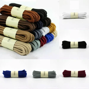 Round shoelaces military boots Walking Sneaker High-top British shoes Bootlaces - Picture 1 of 21