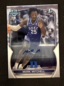 2022-23 Bowman University Chrome #48 Mark Mitchell Chrome Prospect Autograph - Bild 1 von 2