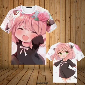 Anime SPY×FAMILY Cosplay Men Women Basic Short Sleeve T shirt Casual Tee Top Hot - Picture 1 of 1