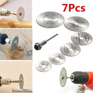 Juego de discos de sierra circular de 7 piezas Dremel mini taladro herramienta giratoria para hoja de corte de madera - Imagen 1 de 7
