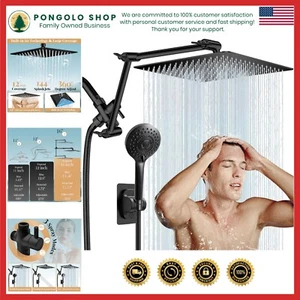 Hochdruck 12" Regenduschkopf Set mit 5 Einstellungen für luxuriöse Duschen - Bild 1 von 9