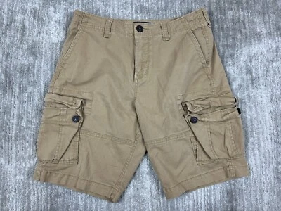 Pantalones Cortos Aero Para Hombre 29 Beige Elastizados Bolsillos Carga Frente Plano Foto 1 de 4