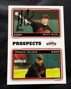 MATT CAIN S.F. GIANTS SIGNED AUTOGRAPHED 2005 TOPPS BASEBALL ROOKIE CARD - Picture 1 of 2